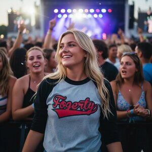 Vintage John Fogerty Raglan Long Sleeved Tee